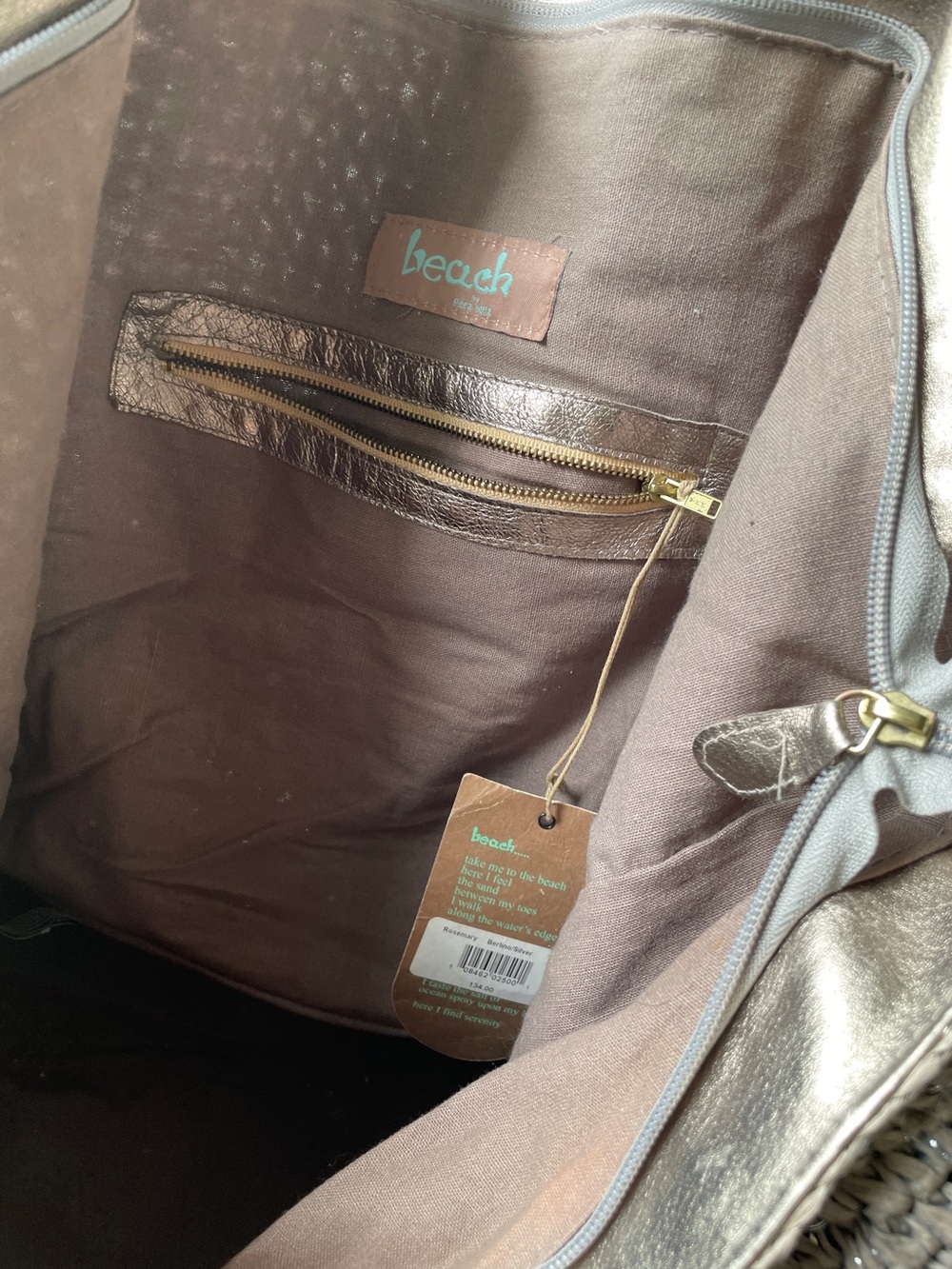 Beach by Florabella Rosemary Berlino/Silver Tote - Picture 3 of 8